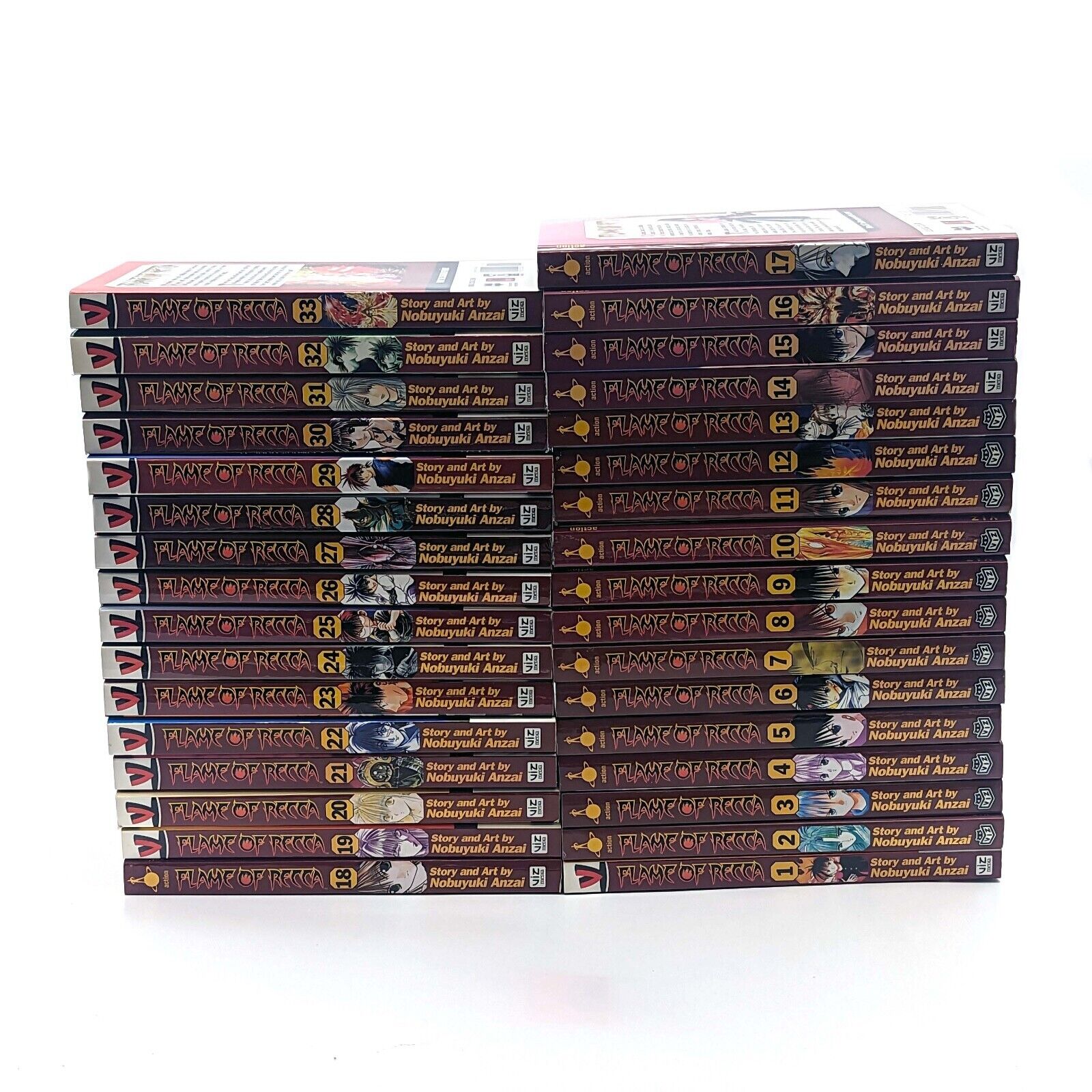 Flame Of Recca Manga English Complete Set Vol. 1-33 Viz Media