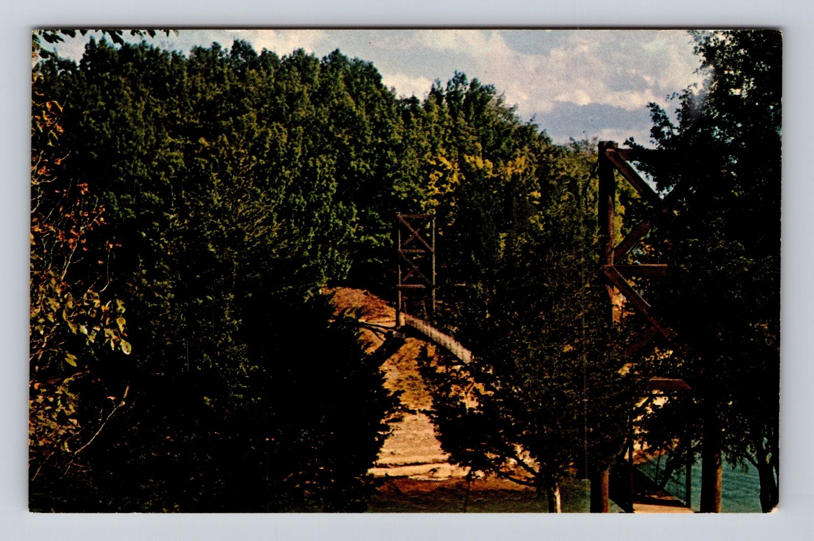 Celina TN-Tennessee, Dale Hollow Lake, Old Swinging Bridge, Vintage Postcard