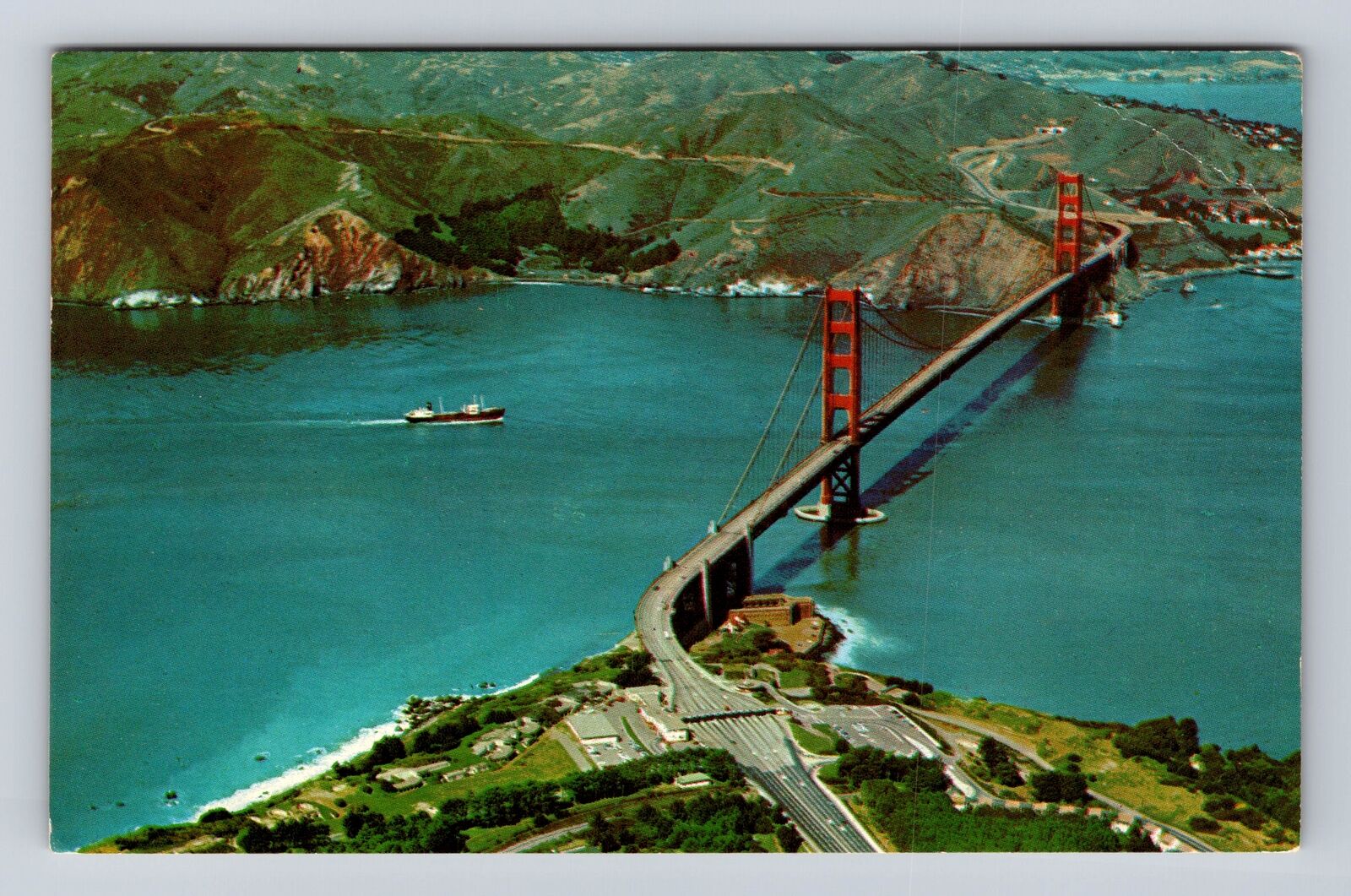 San Francisco CA-California, The Golden Gate Bridge, Antique, Vintage Postcard