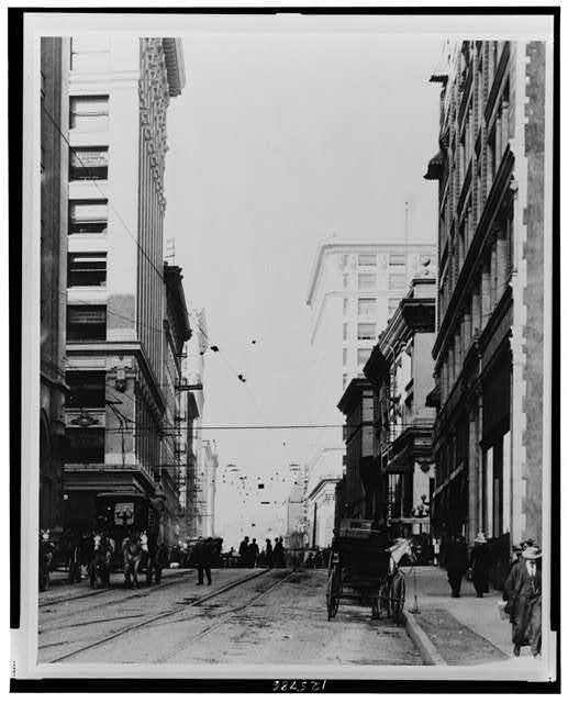 Street View,Horse Drawn Carriages,Los Angeles,California,CA,1880-1920