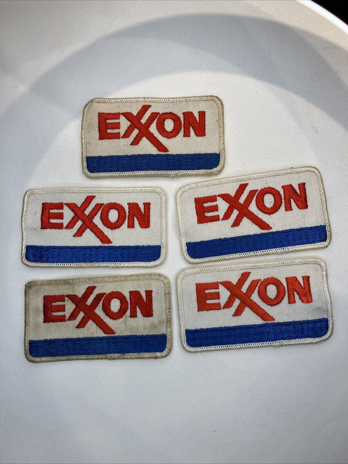 EXXON Embroidered patch Set of 5 Vintage Patches