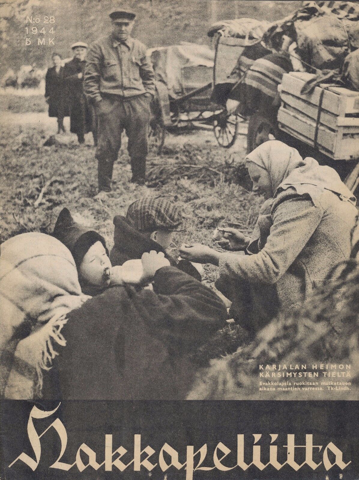 Finland Wartime Magazine Hakkapeliitta 1944 #28 WWII - Finnish Refugees