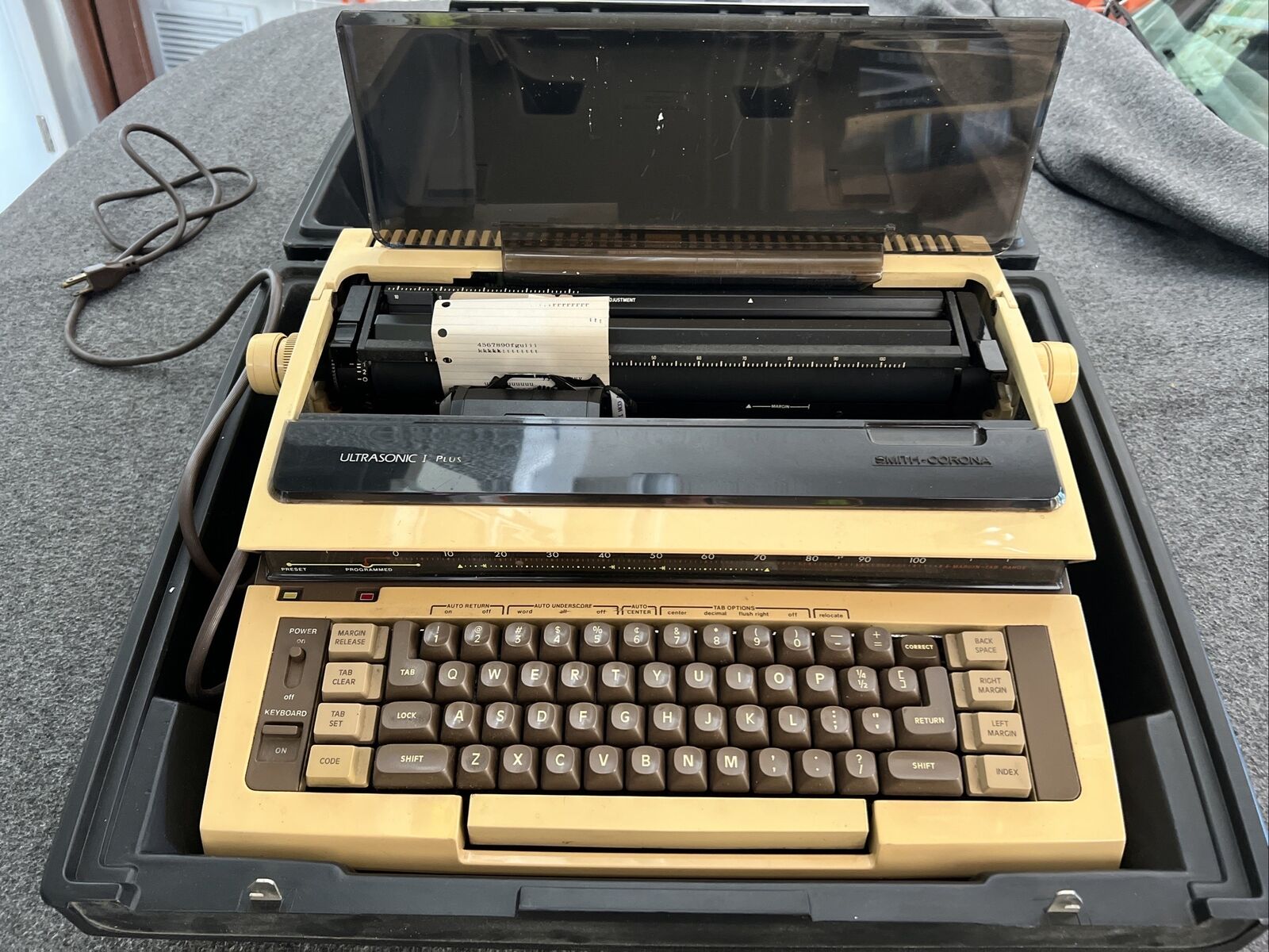 Vintage Smith-Corona Ultrasonic I Plus Electric Typewriter Case