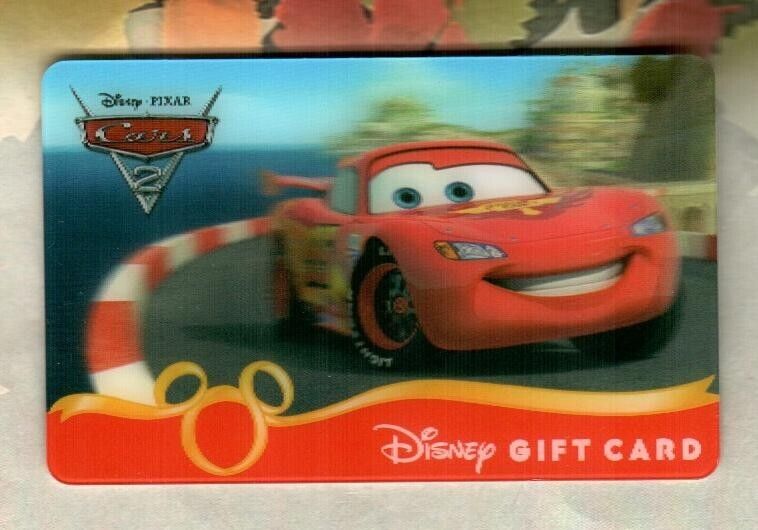 DISNEY Cars 2, Lightning McQueen ( 2011 ) Lenticular Gift Card ( $0 )