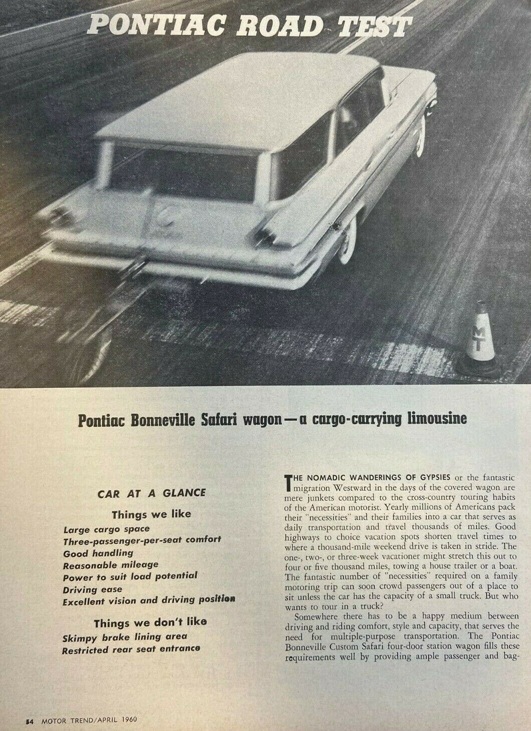 1960 Pontiac Bonneville Safari Wagon Road Test