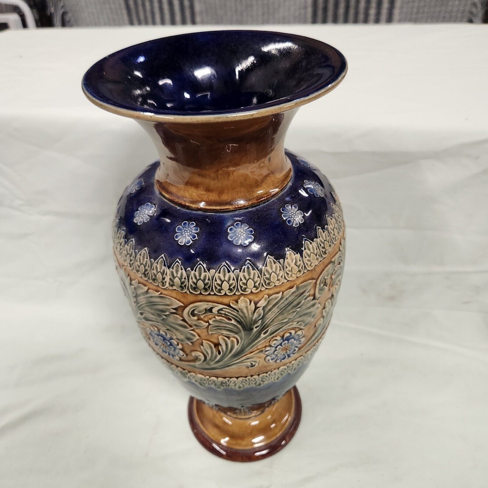 Lambeth vase Royal Doulton 13.75 inches tall
