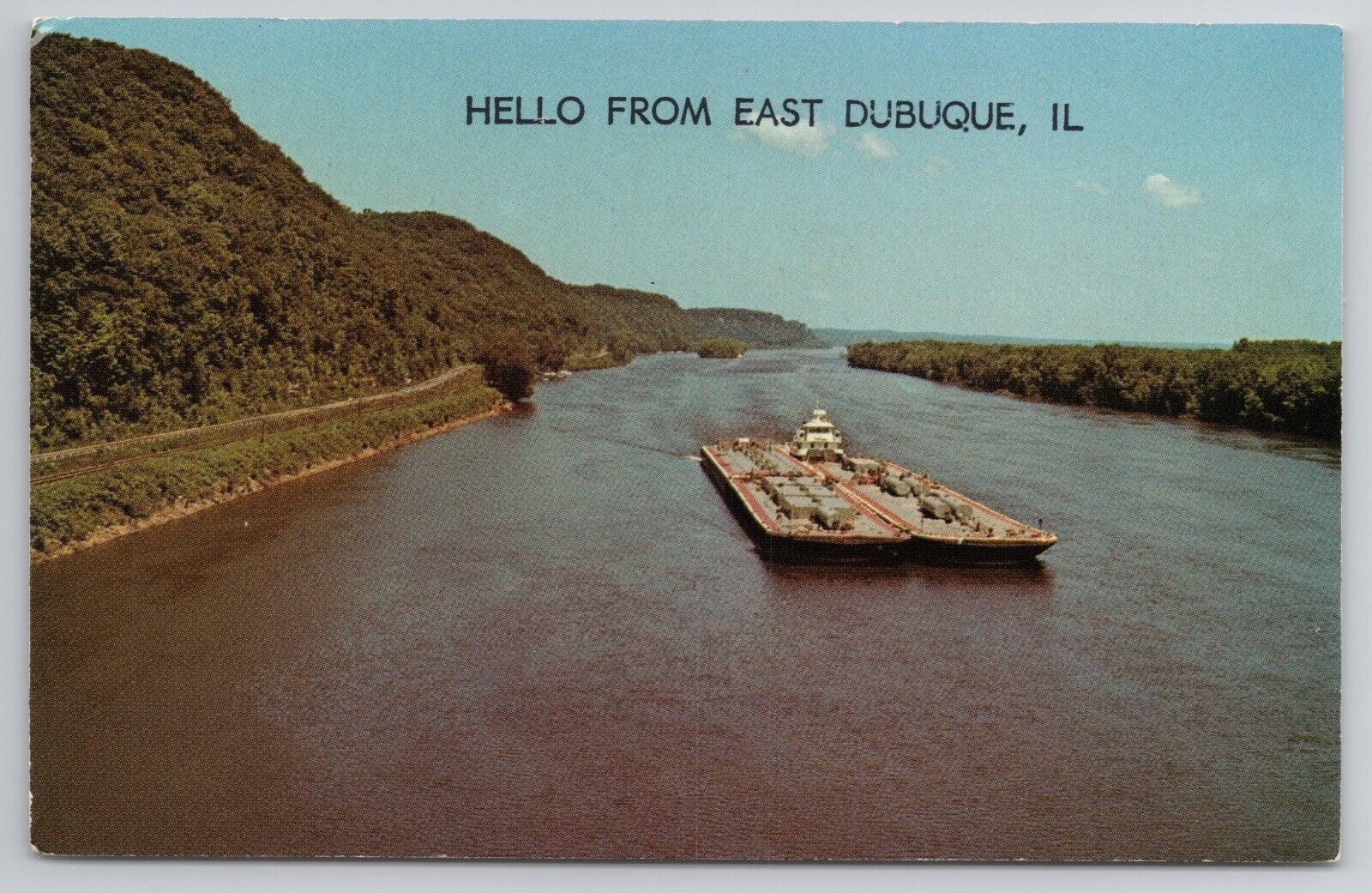 Postcard Hello From East Dubuque  Illinois IL