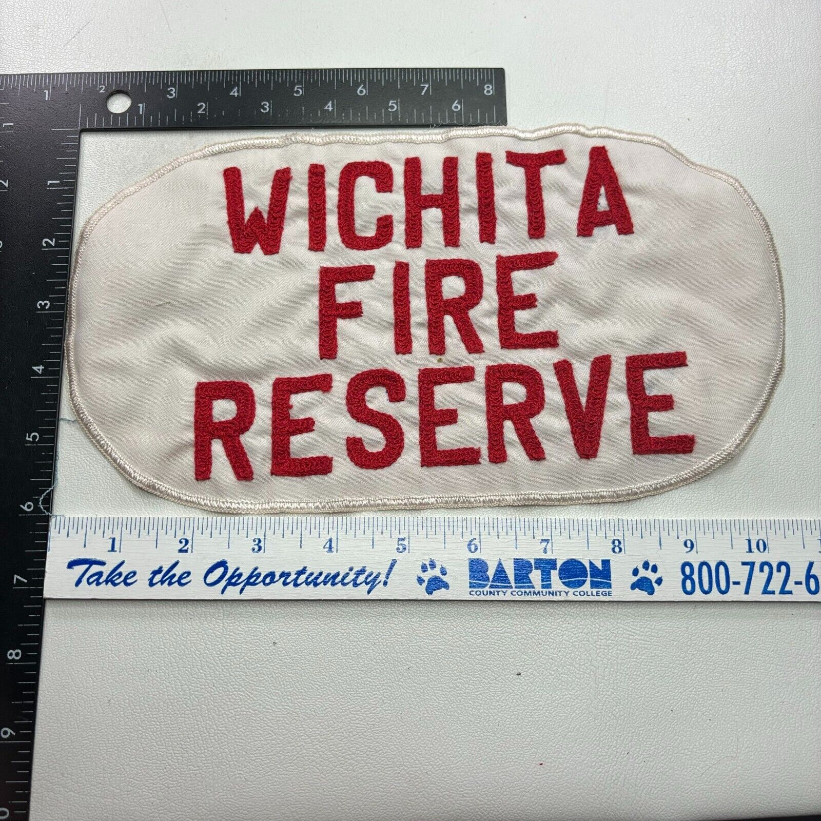 VINTAGE c 1970s (earlier?) Kansas WICHITA FIRE RESERVE Patch (Firefighter) 001H