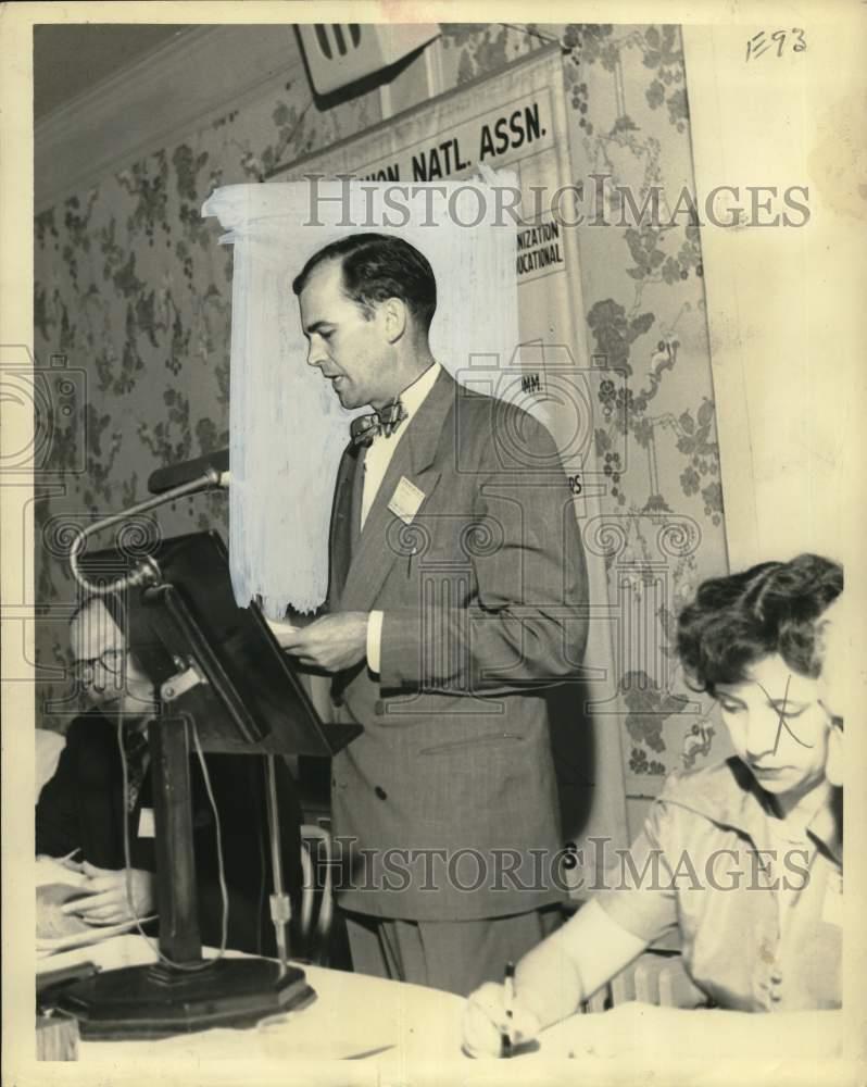 1954 Press Photo Homer Thomason, president of the Louisiana Credit Union League