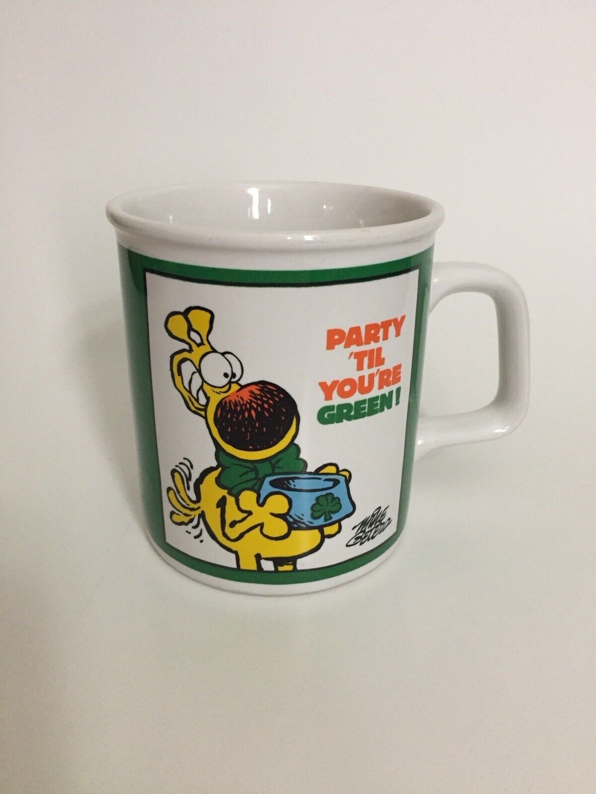 Vintage 1989 Grimmy “party Till Your Green” Coffee Mug Homeware Accessories MGM