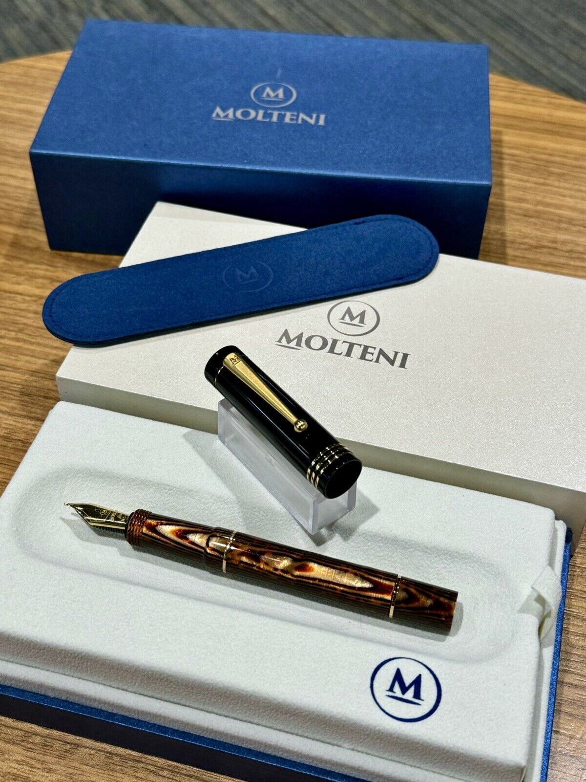 Molteni Modelo 88 Fountain Pen in Omas Arco Bronze Celluloid - Limited Edition