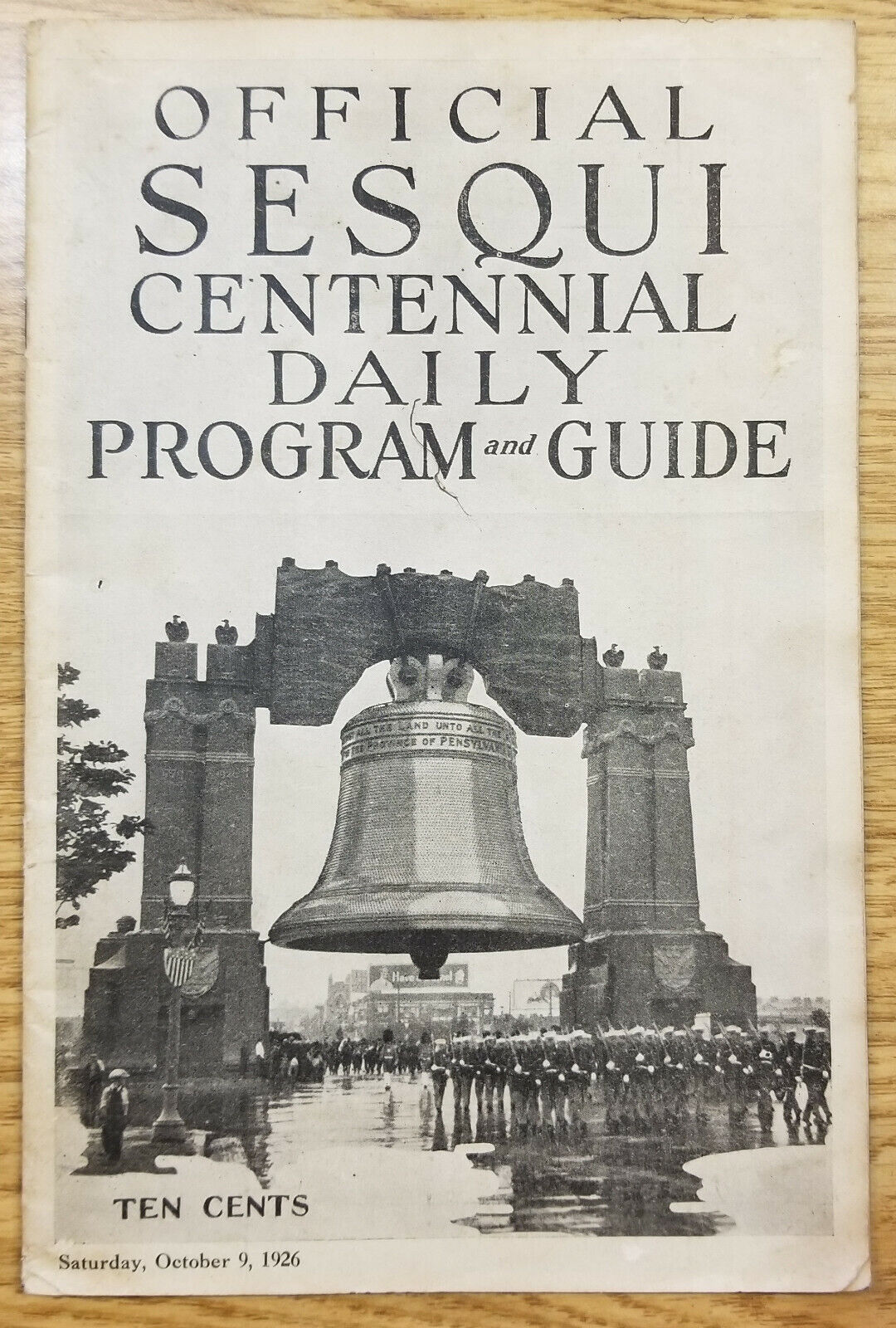 Official Sesquicentennial Daily Program & Guide 10/9/26 Philadelphia vintage ads