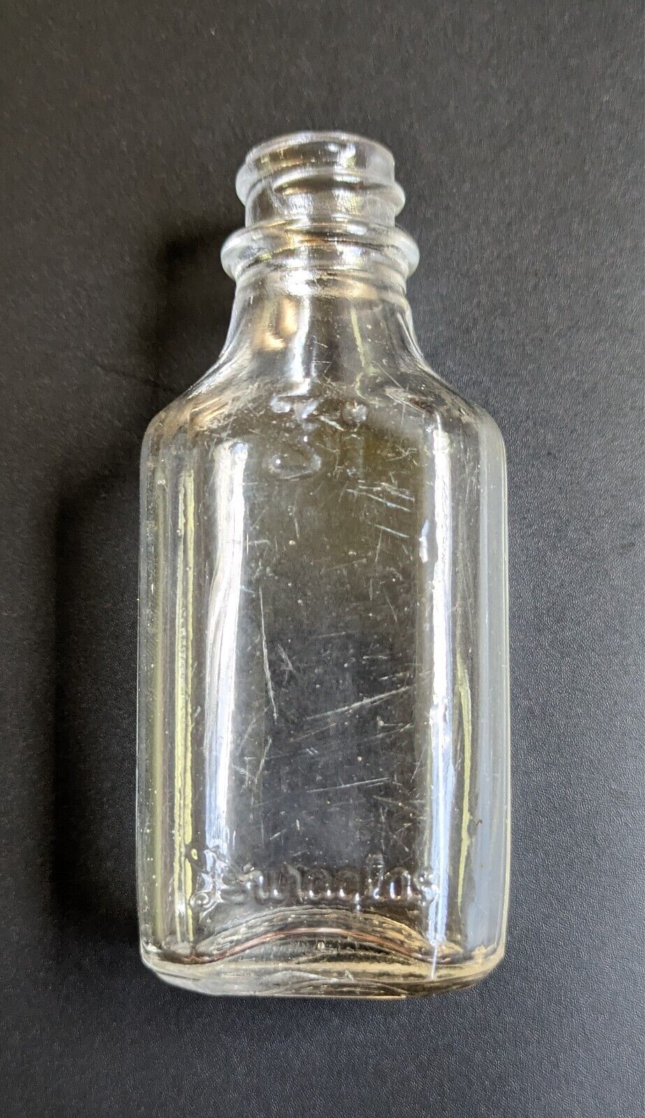 Vintage Owens Duraglas Clear Glass 3i 1oz bottle