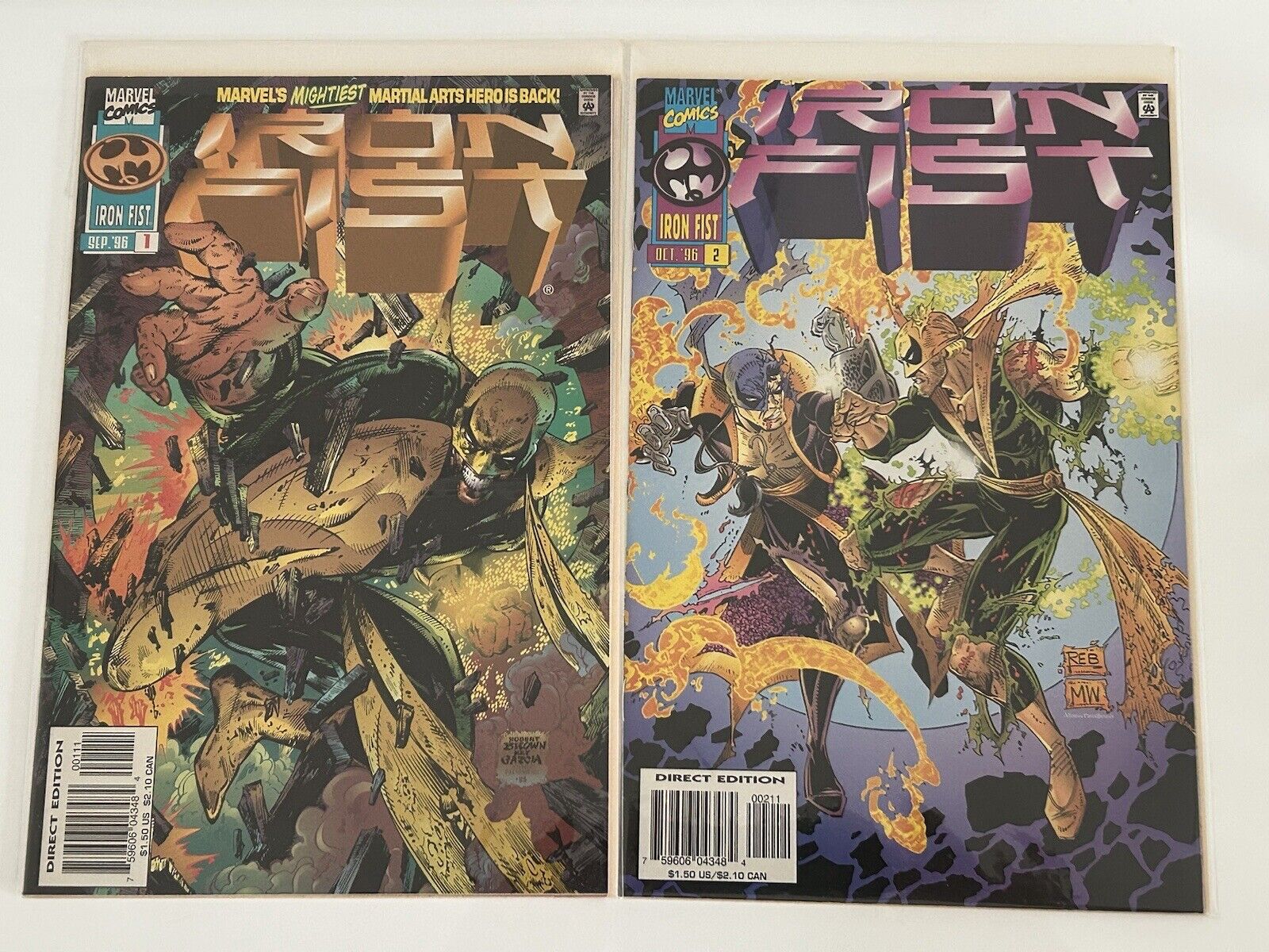 Iron Fist  #1 and #2 Vol.2 (MARVEL 1996) Daniel Rand, Colleen Wing, Misty Knight