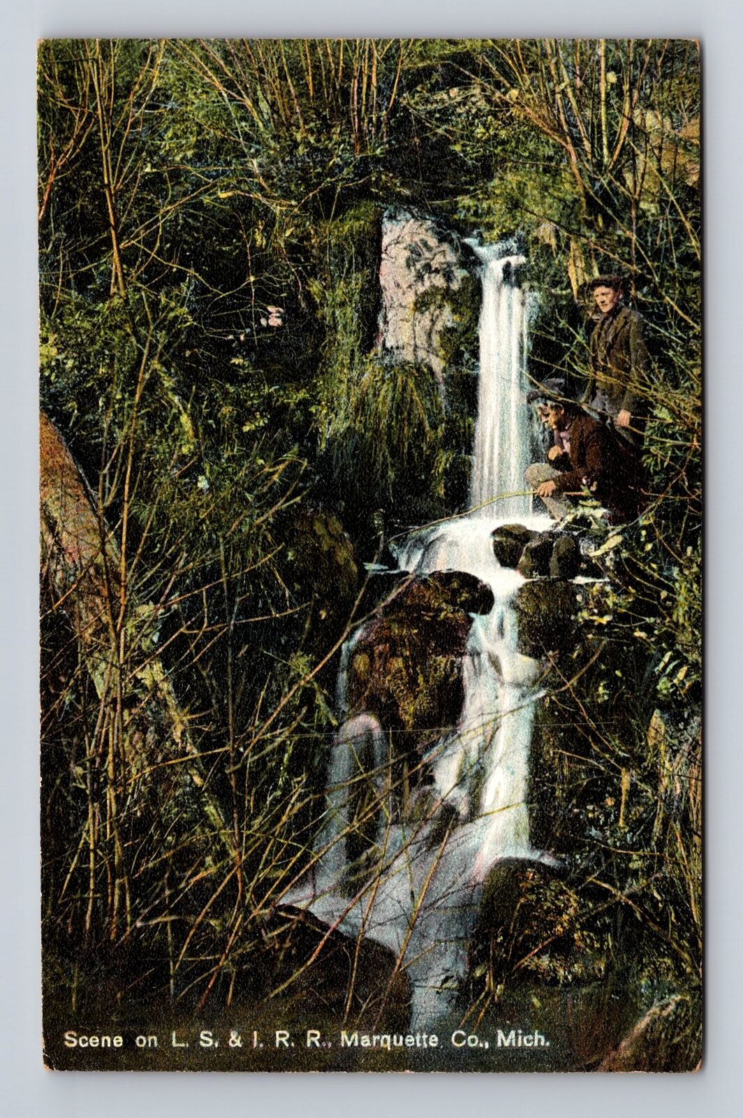 Marquette MI-Michigan, Scene On LS & IRR, Antique, Vintage Souvenir Postcard