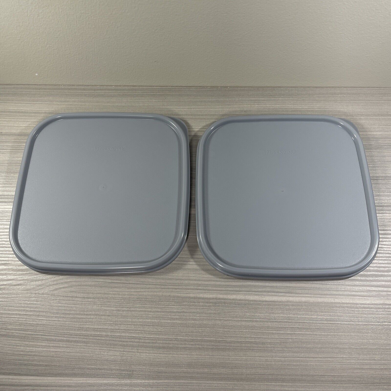 Tupperware Set of Two Square Modular Mate Replacement Seal Greystone Gray New