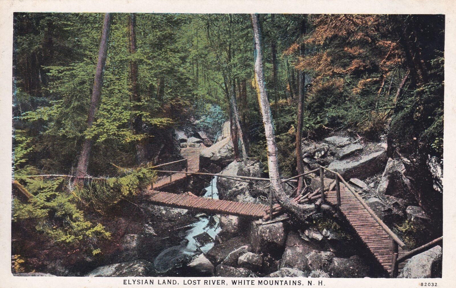 Elysian Land Lost River White Mountains New Hampshire NH Postcard D53