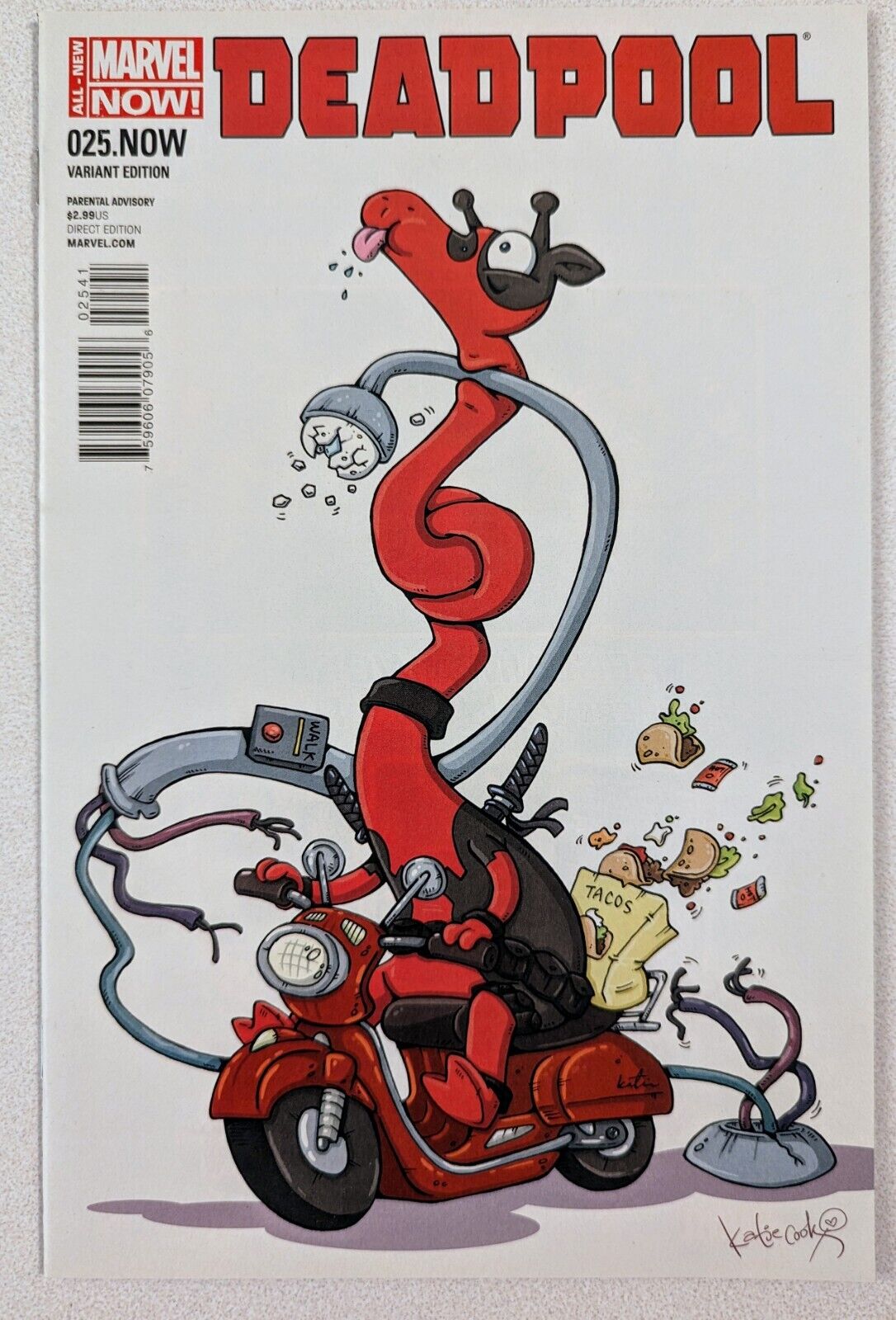 Marvel Now Deadpool #25.Now NM- 9.2 Katie Cook Variant Cover 