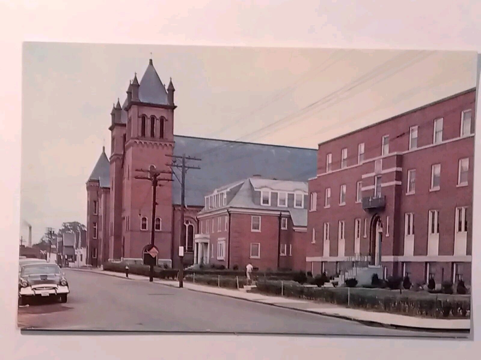 St Patrick's Rectory Parish School And Church Nashua Postcard