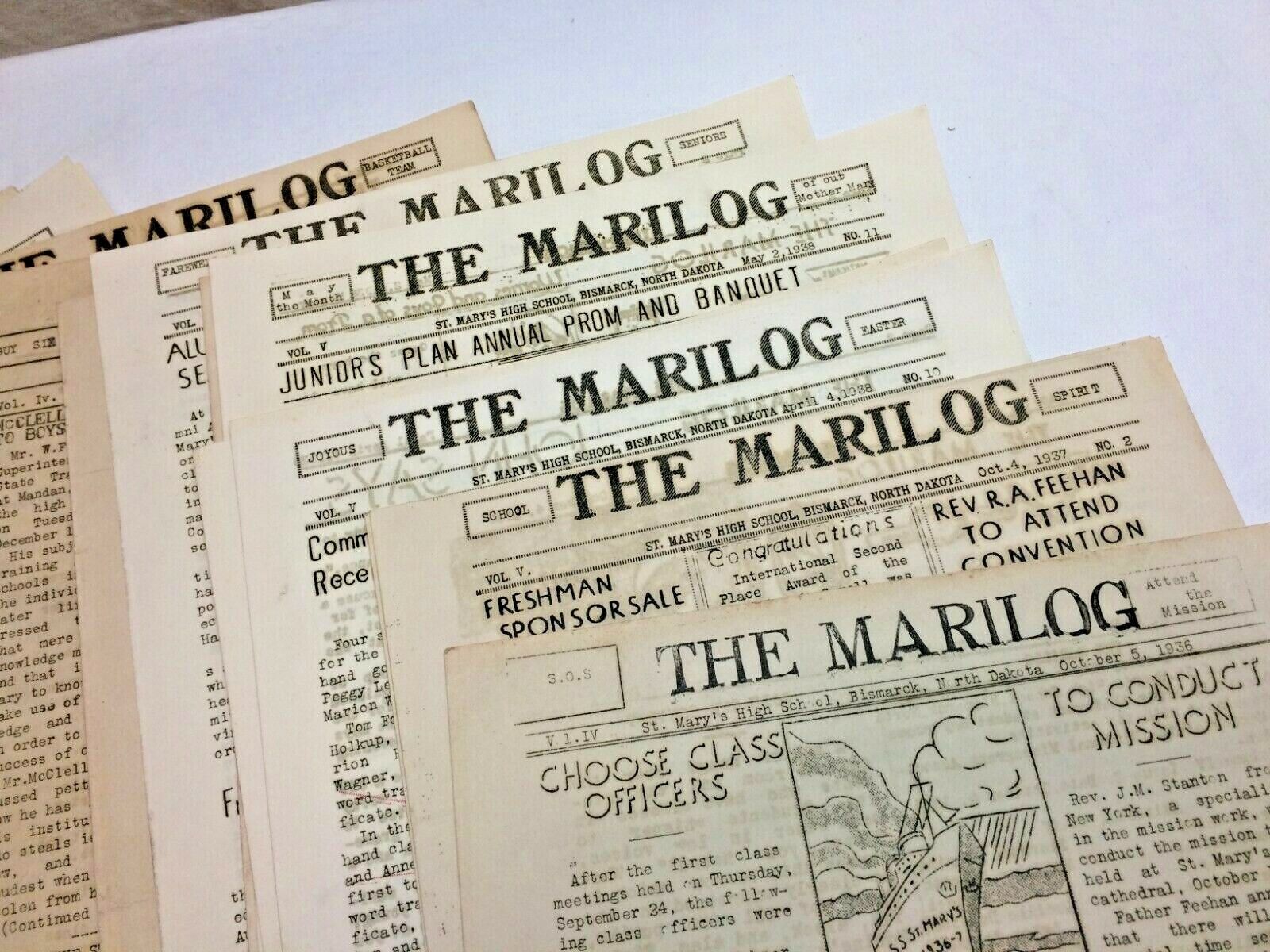 1930s Vintage Lot St. Mary\'s High School Student Newspapers Bismark ND N Dakota 