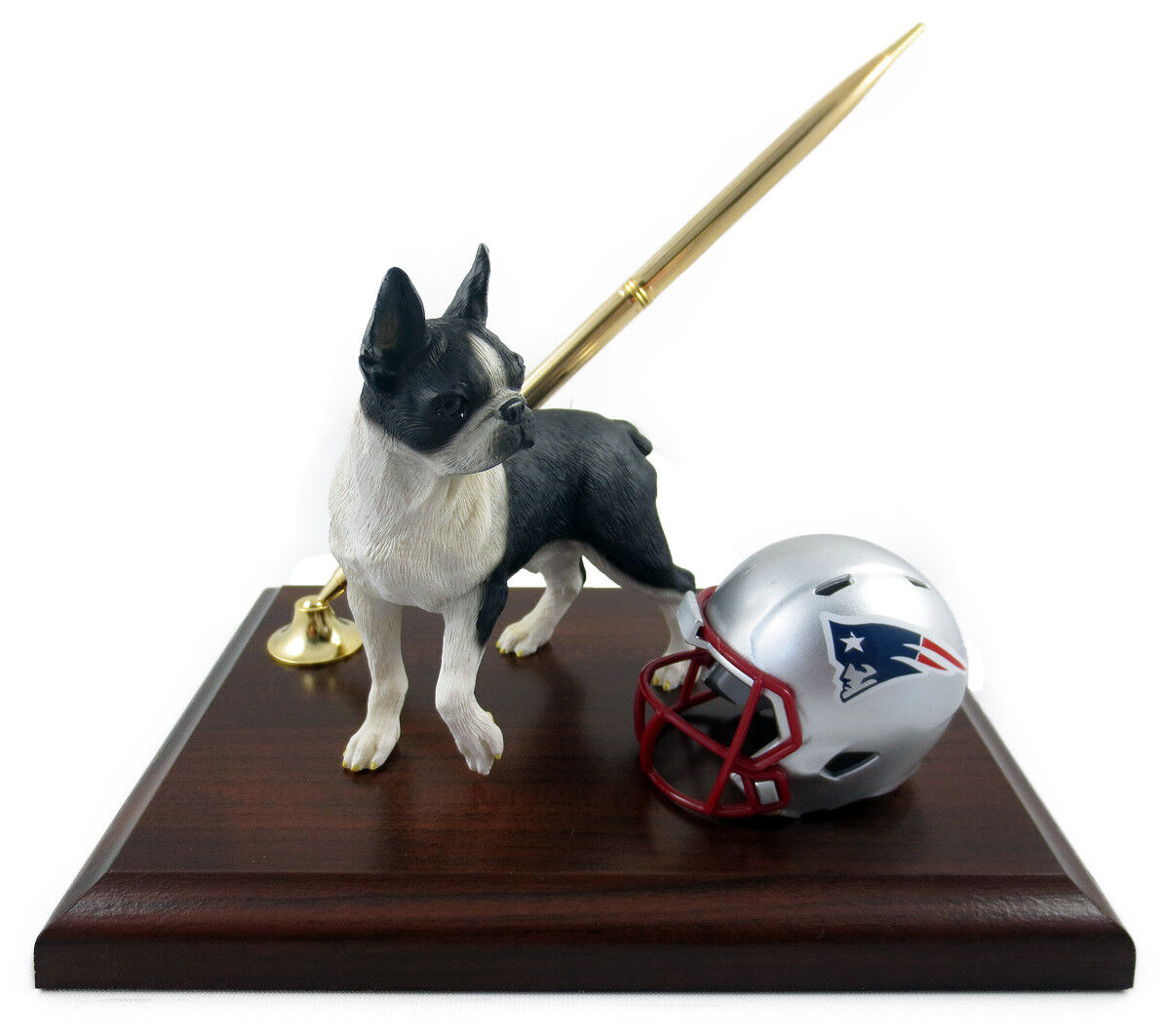 NFL New England Patriots Riddell Speed Pocket Pro Helmet Boston Terrier Pen Set 