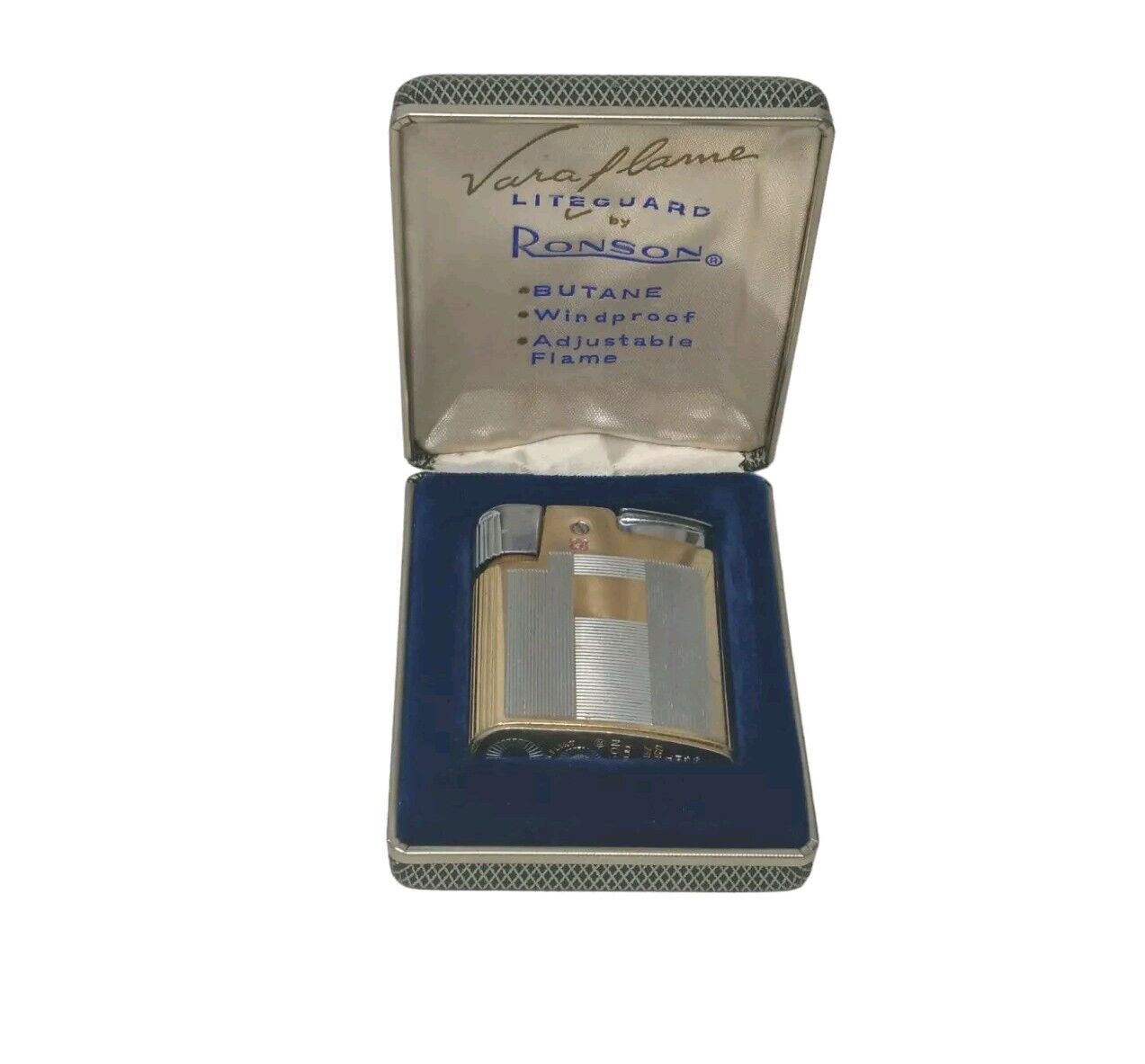 Ronson Varaflame Butane Lighter Original Case
