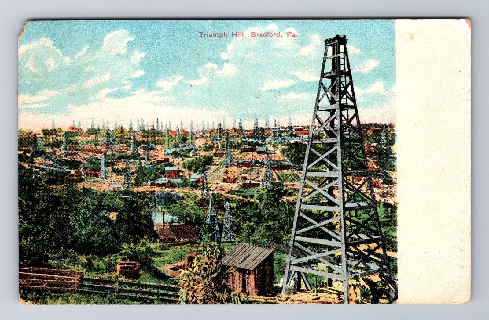 Bradford PA-Pennsylvania, Triumph Hill, Antique, Vintage Postcard