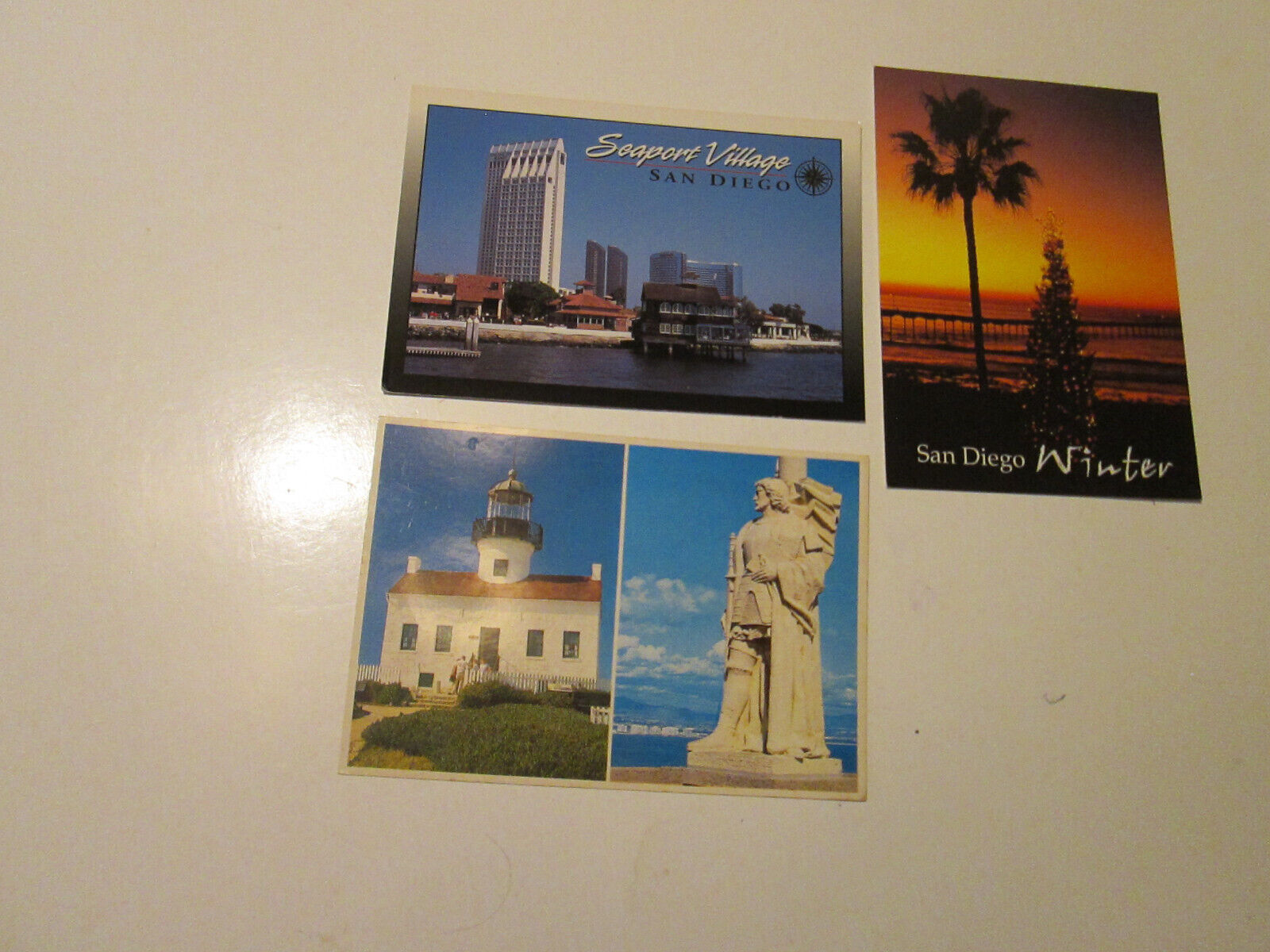 Lot of 3 San Diego California Postcards 1990’s UNUSED Pt Loma Seaport Village