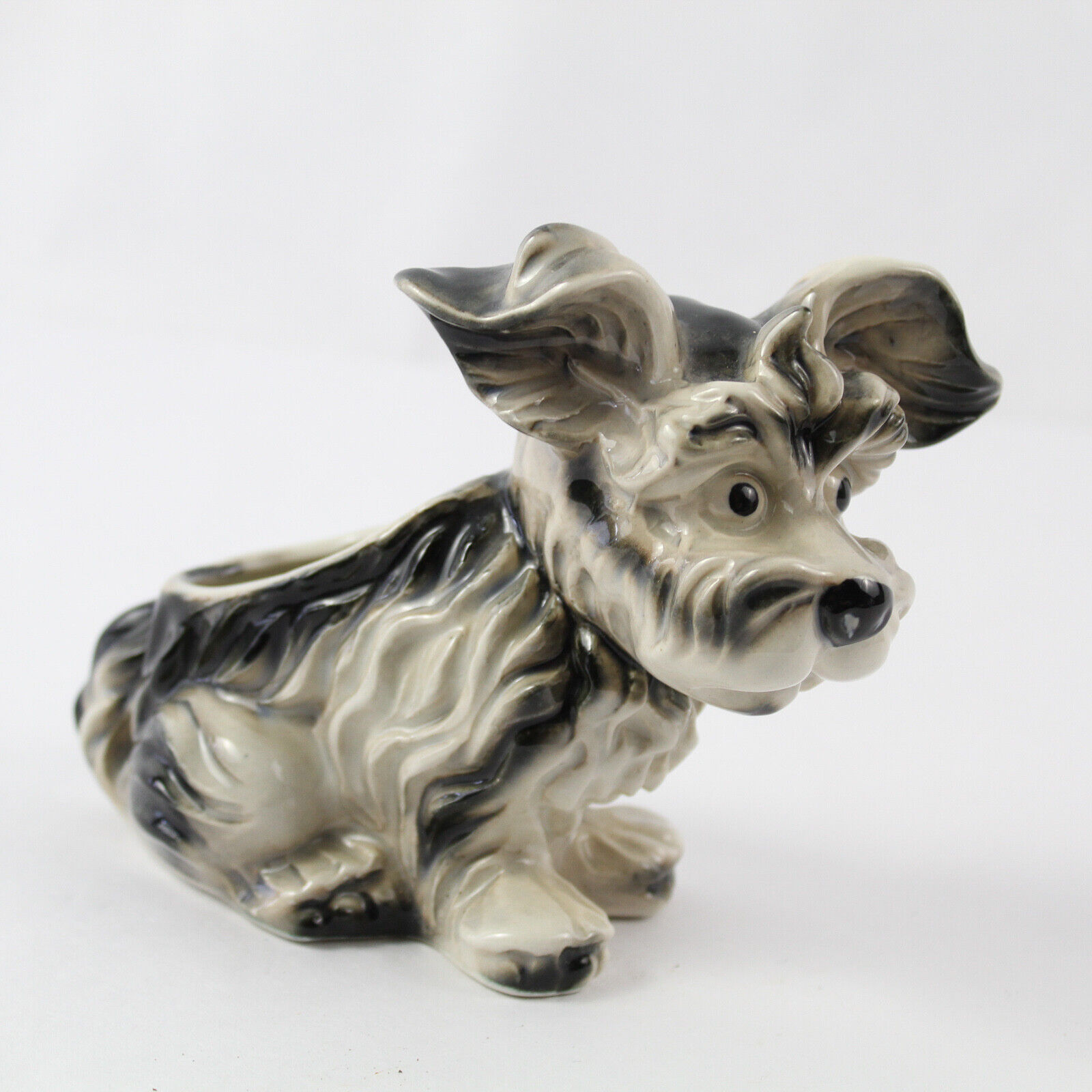 Vintage MCM Terrier Dog Ceramic Planter Made in Japan