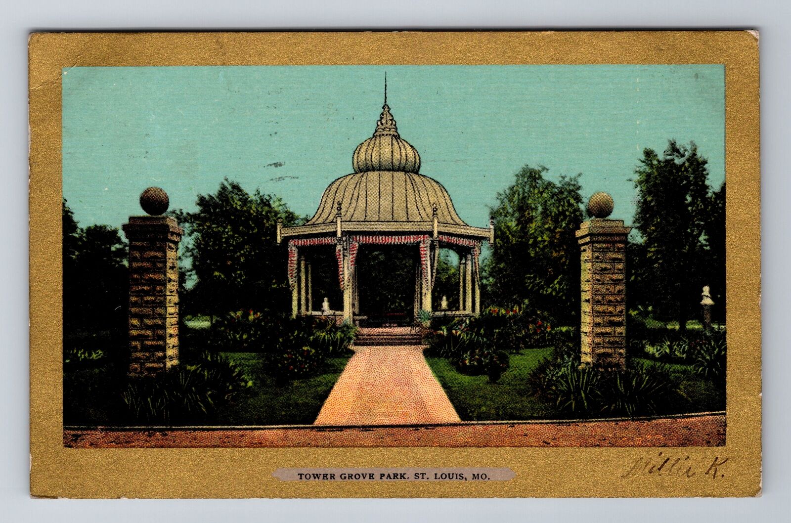 St Louis MO-Missouri, Tower Grove Park, c1908 Antique Vintage Souvenir Postcard