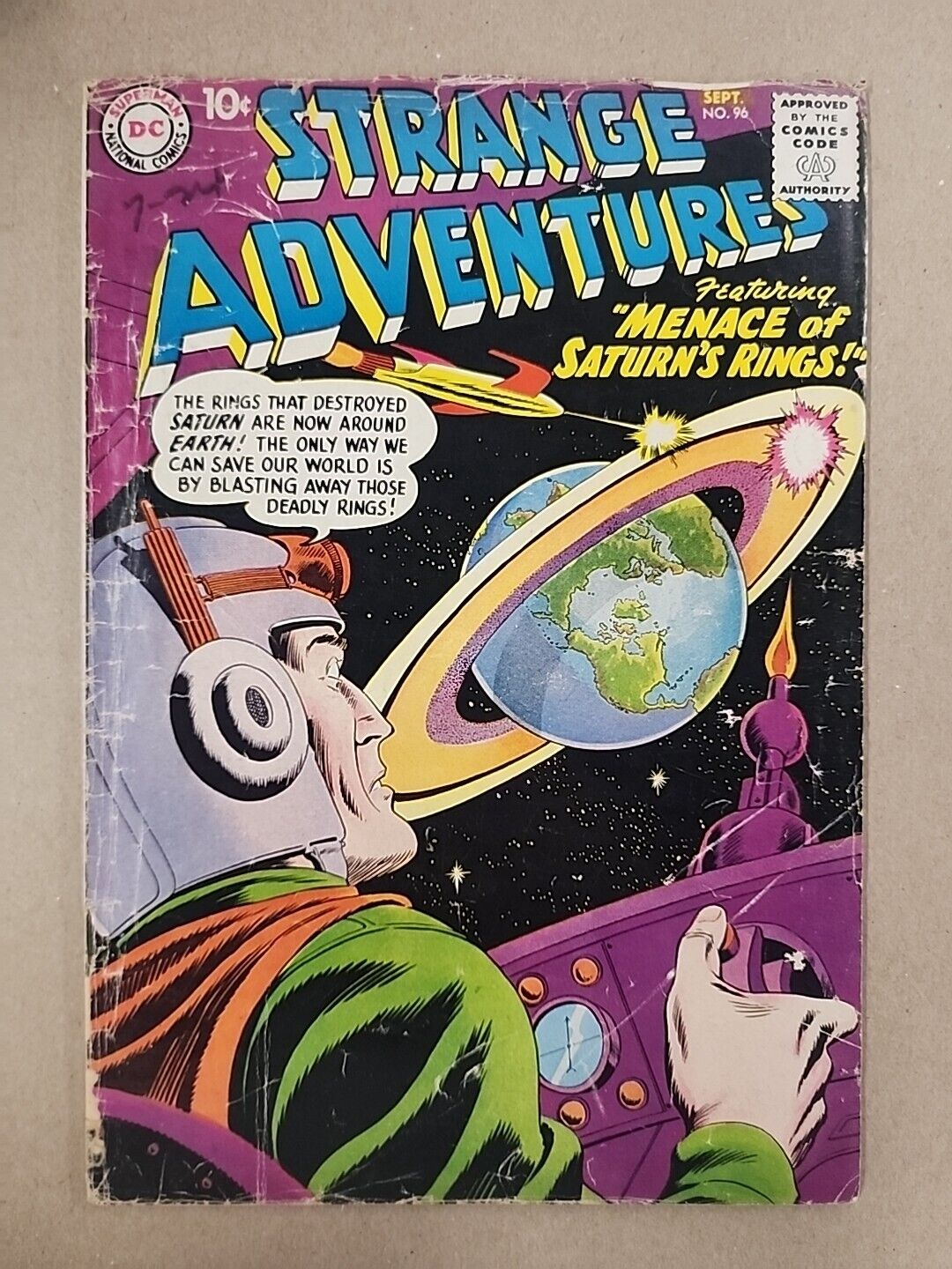 Strange Adventures #96 (DC 1958) Menace of Saturn's Rings Space Silver Age. J2