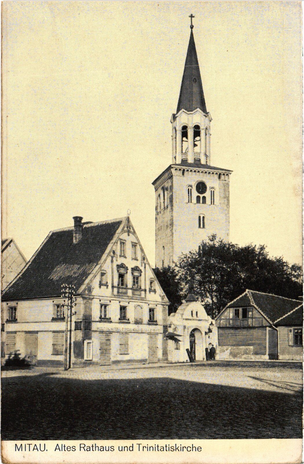 PC LATVIA MITAU JELGAVA OLD TOWN HALL TRINITY CHURCH (a50368)
