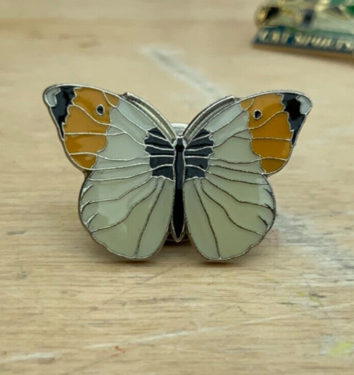 RSPB Pin Badge Orange Tip Butterfly Memorabilia Collectables