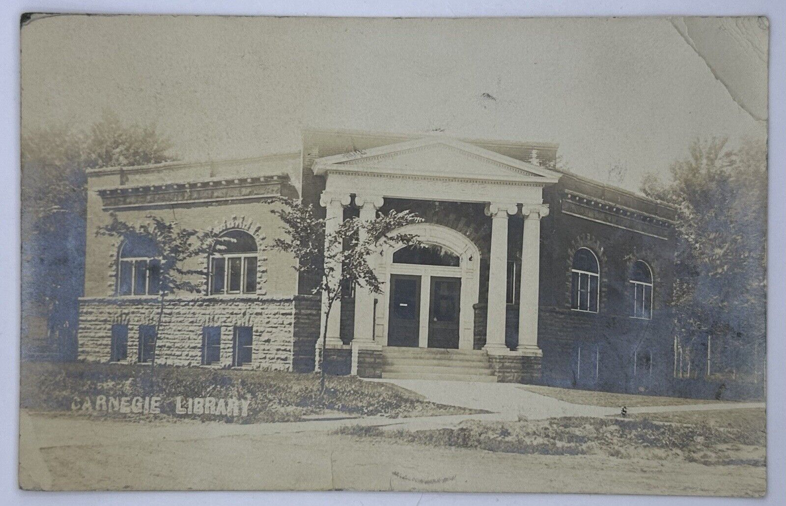 1907-1915 RPPC Carnegie Library Postcard 