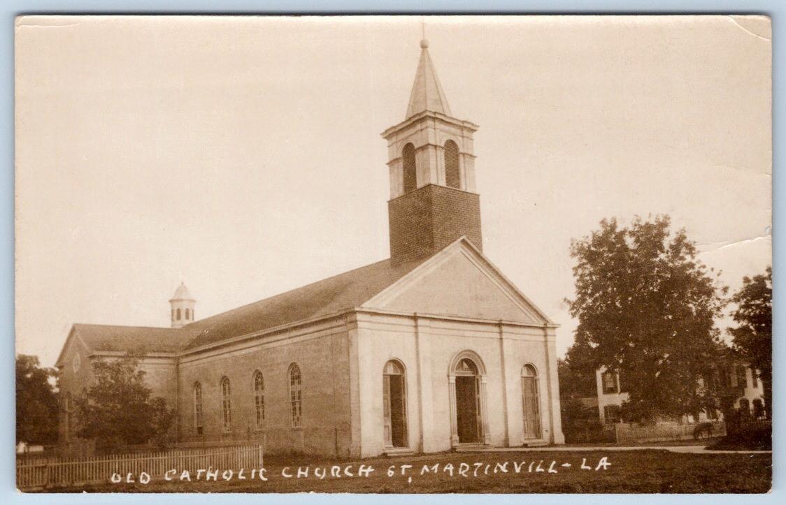 1920\'s ST MARTINVILLE LOUISIANA LA OLD CATHOLIC CHURCH PICKET FENCE HOUSE
