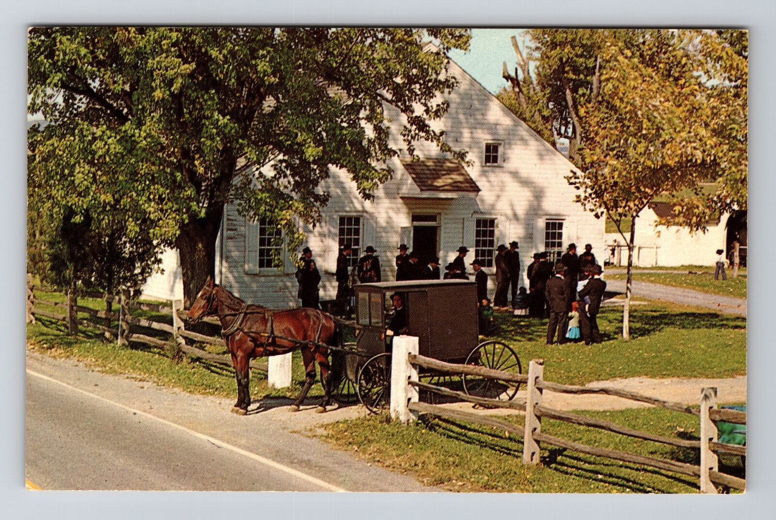 Lehigh County PA-Pennsylvania, Mennonite Meeting House, Vintage Postcard