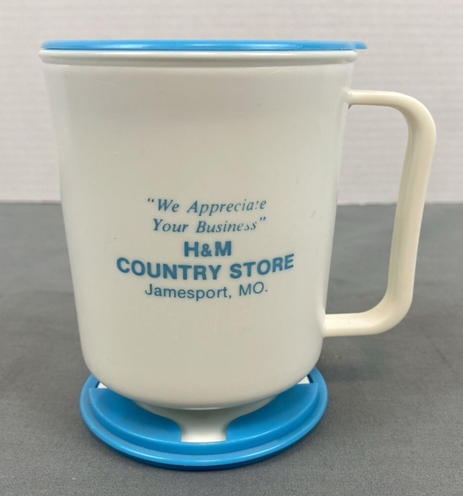 Vintage H&M Country Store Travel Coffee Mug Cup Jamesport MO