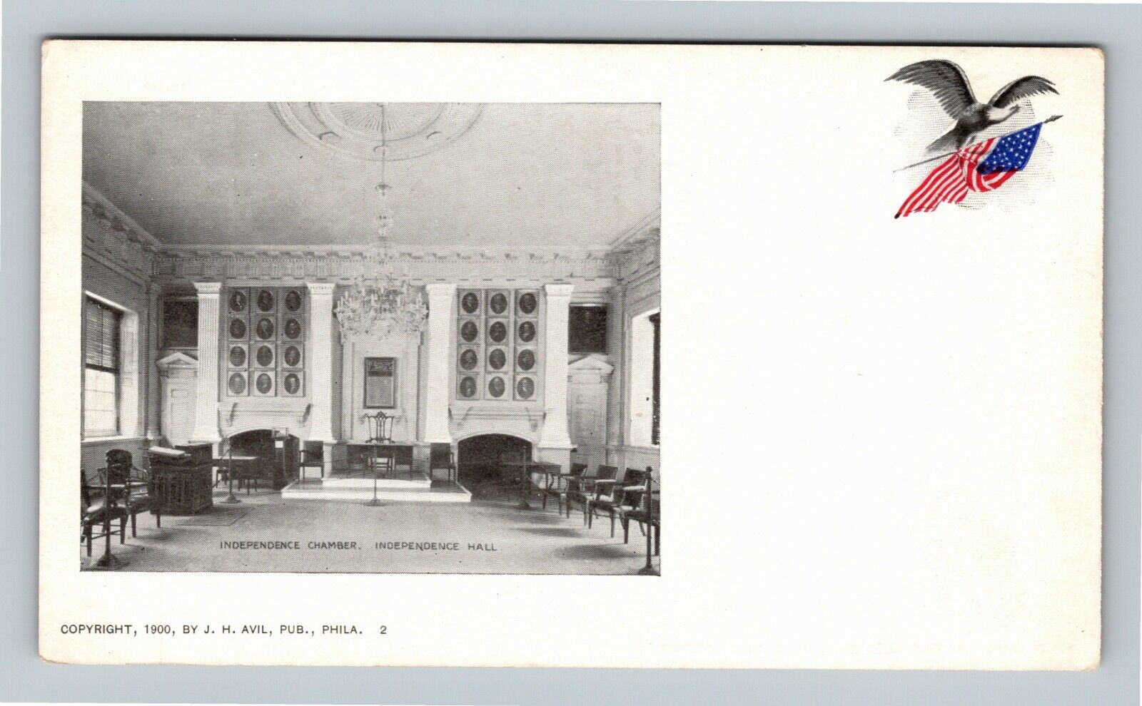 Philadelphia PA, Independence Hall, Chamber, Pennsylvania Vintage Postcard