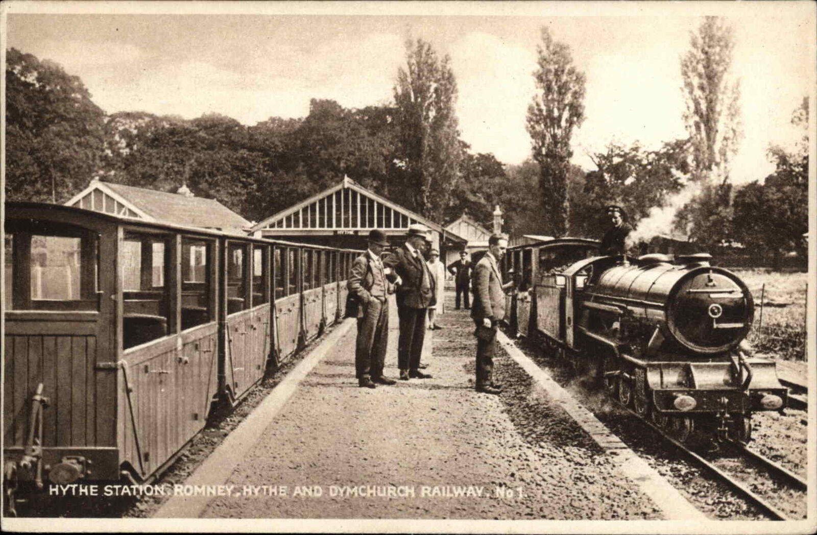 Vintage PC Hythe Kent RR Train Station Romney Hythe and Dymchurch Railway