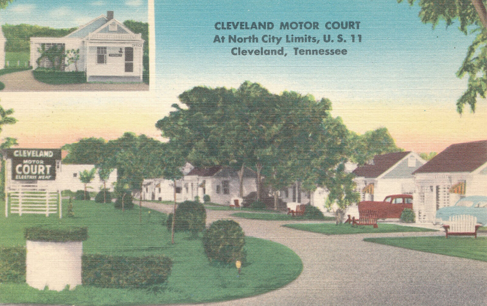 Unmailed linen Cleveland Motor Court Motel Cleveland Tennessee  *737 TN