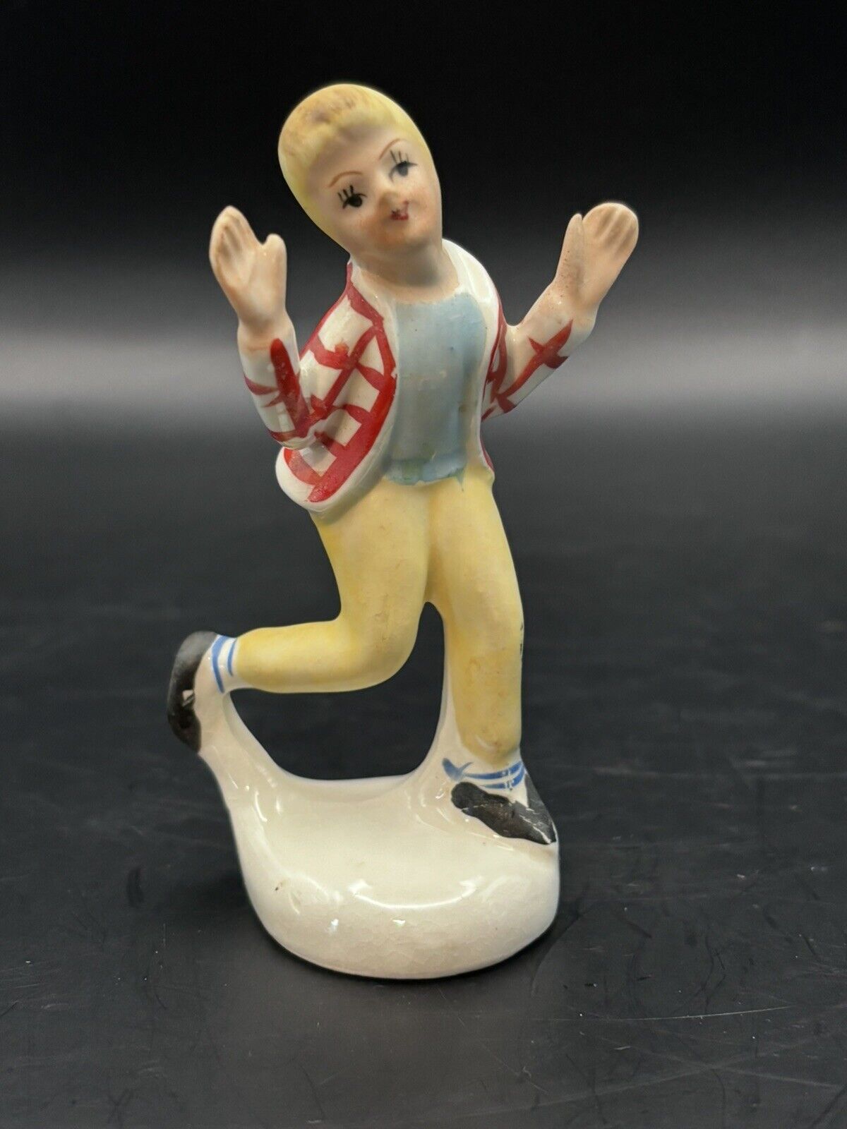 Vintage 50’s 60’s Porcelain Teenage Boy  Dancing Figurine Japan