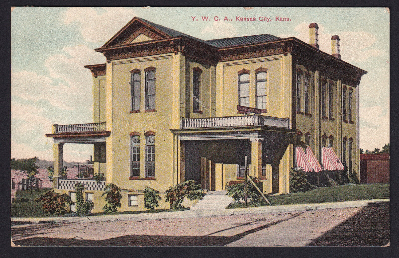 Kansas-KS-Kansas City-YWCA Y.W.C.A-1908 Antique Postcard