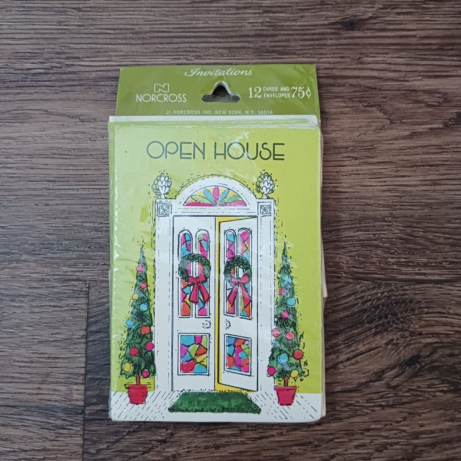 Vintage 12 Open House Christmas Invitations Cards Norcross
