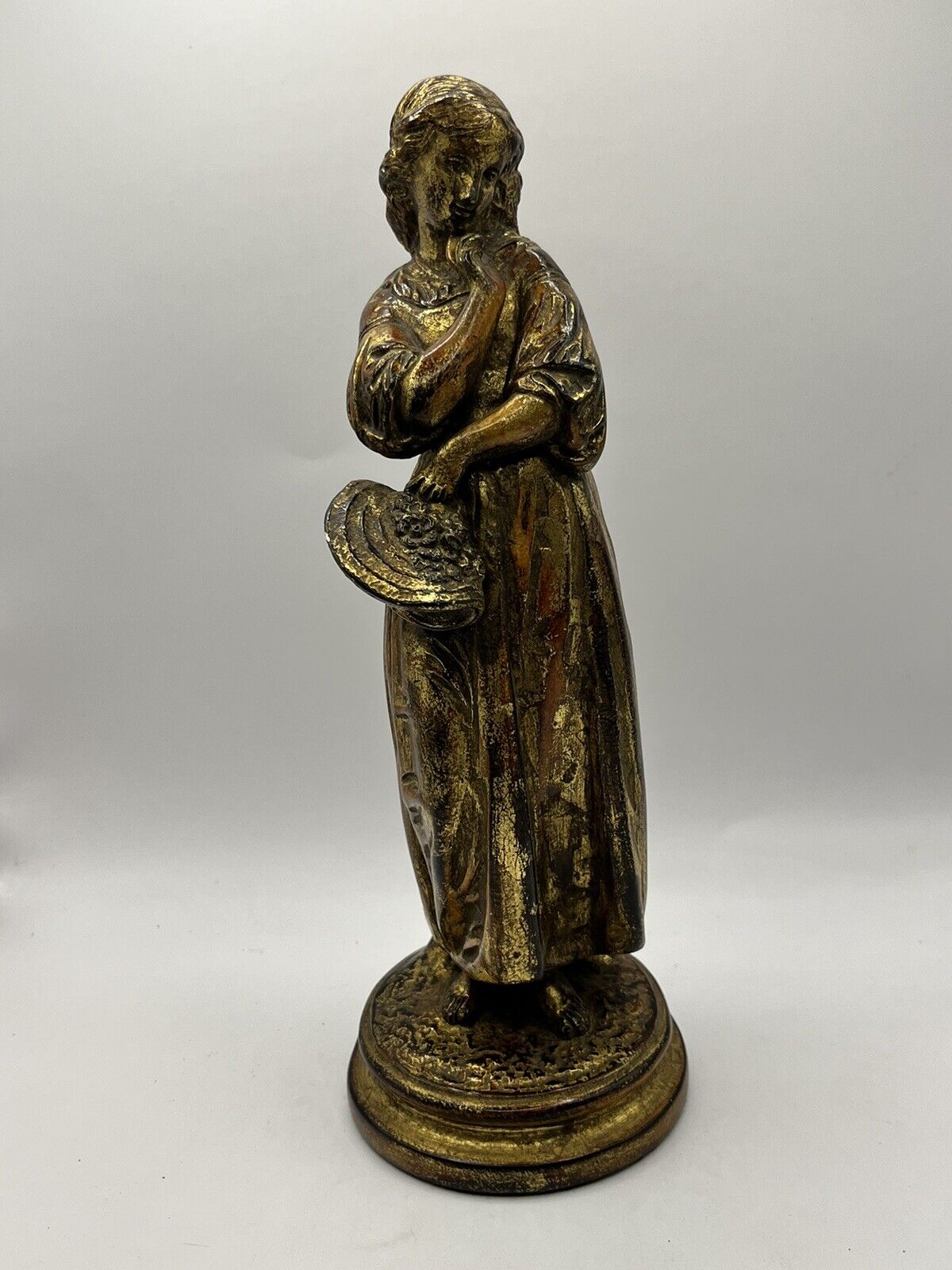 Vintage BORGHESE of Italy Gilt Sculpture 10 1/2\