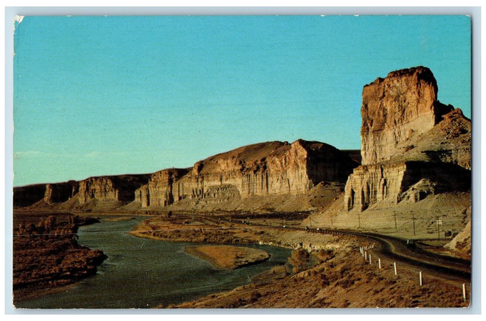 Green River Wyoming Postcard  U.S. Highway No. 30 And Green River c1960s Vintage