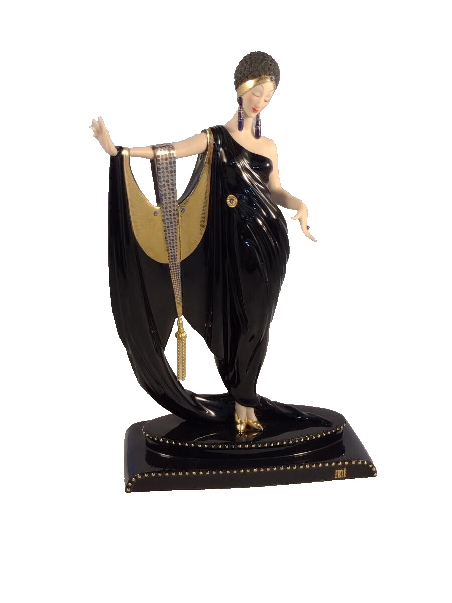 House of Erte  Limited Edition, Hand Painted Porcelain \'Glamour\' Art Deco Lady