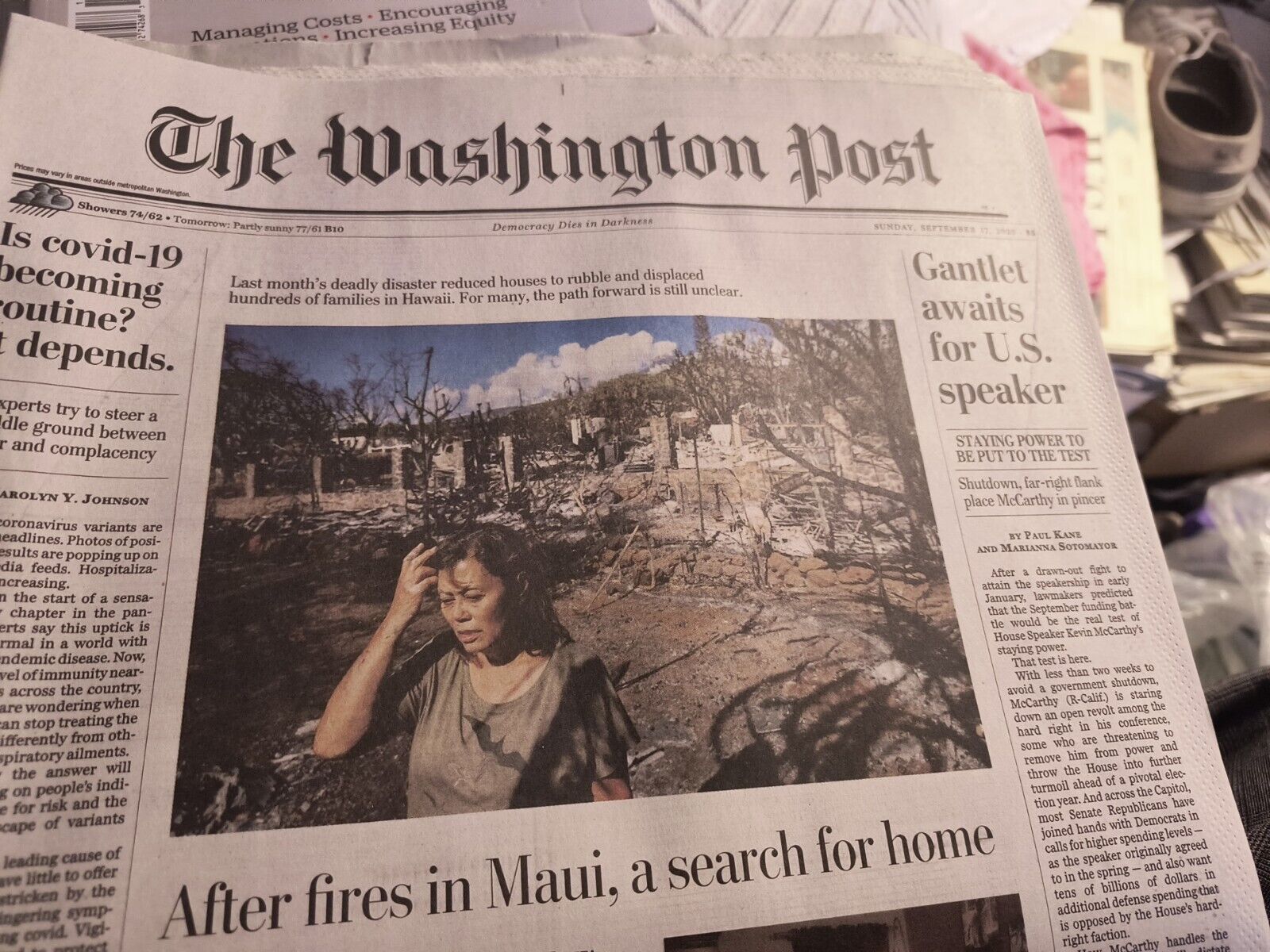 The Washington Post Sunday September 17 2023 Is Covid 19 Becoming Routine? It...