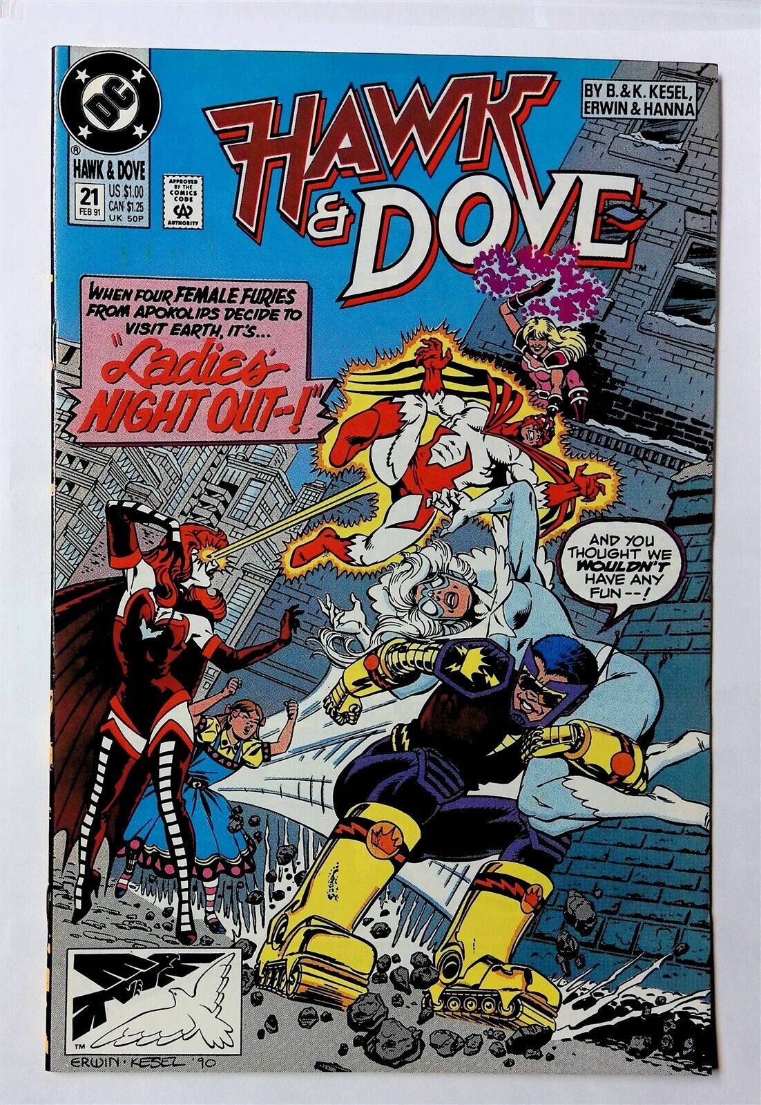 Hawk and Dove (3rd Series) #21 (Feb 1991, DC) VF-