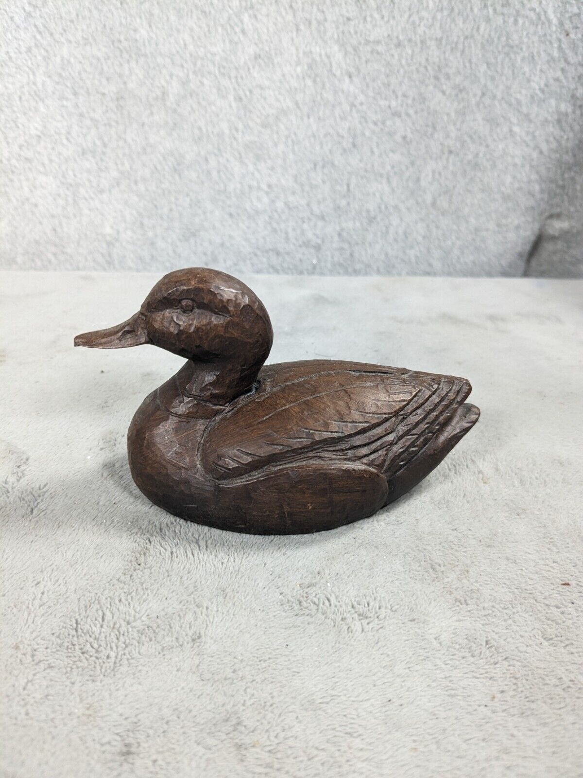 Red Mill MFG Wooden Look Duck Decoy Resin Simulated Carved Wood ~ USA