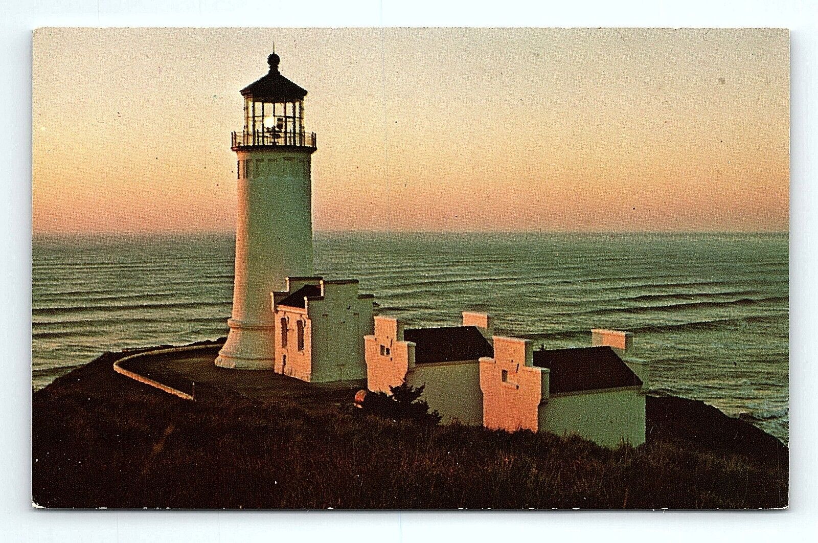 Ilwaco Washington North Head Lighthouse at Dawn Postcard Columbia River pc102